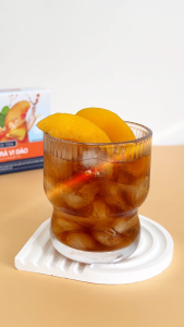 Trà đào hòa tan Aka 140g (10 gói x 14g) trà vị đào chua ngọt uống liền nguyên liệu pha chế tiện lợi