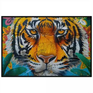 Tranh treo tường dán tường Canvas con hổ tranh decor phong cách hiện đại màu acrylic.CGI-316