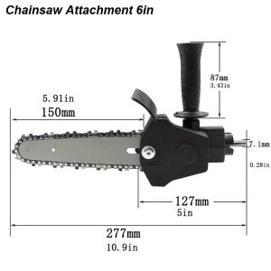 Chainsaw Adapter Electric Drill Converter Head Chain Saw Friewood Attachment Cutting Tree Woodworking Garden Pruning Tool