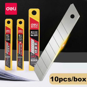 deli | Deli 30/50/100pcs Knife Blade 9mm 18mm SK5 Metal Blades for Home School Supplies Art Craft Paper Box Cutting Utility Knife Tool