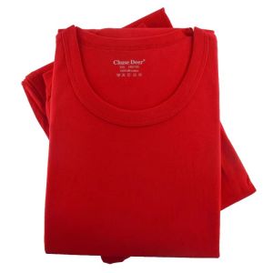 Chasing Deer Mens ผ้าฝ้าย ชุดชั้นในระบายความร้อนชุดคอกลมแขนยาวหนากลางบริสุทธิ์ ผ้าฝ้าย อุ่น วันพีซสบาย ชุดสูท