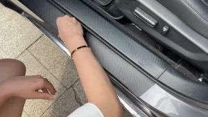 5Pcs Honda Mobilio Brio Jazz Br-v stiker pelindung pijakan pintu mobil Honda Terbaru Model Print / Bukan Tempelan