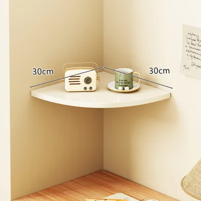 MUGG | No-Drill Wall Corner Shelf Triangle Wood Floating Rack