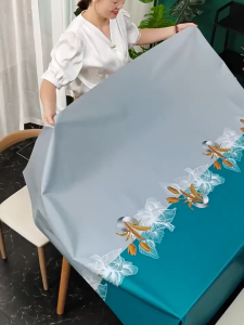 simple style/Tablecloth Pvc Waterproof  Antifouling Cover Outdoor Dining Table Cloths 4/6/8/10seater