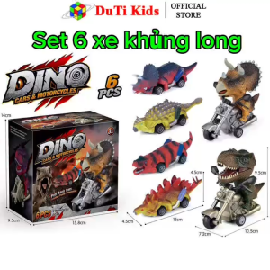 Combo 6 xe khủng long chạy đà khủng long lái mô tô siêu ngầu