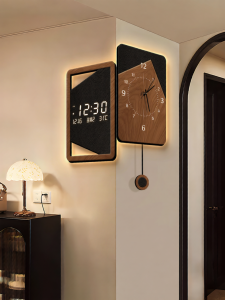 CTYLIGHTZ | Retro Elegant Perpetual Calendar Electronic Luminescent Double-faced Corner Clock