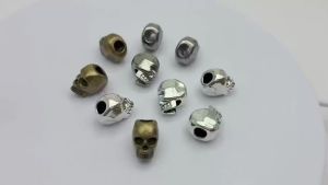 10pcs Zinc Alloy skull Big Hole Viking Hair Braid Dreadlock Beard Bead Pendant DIY Necklace For Jewelry Accessories