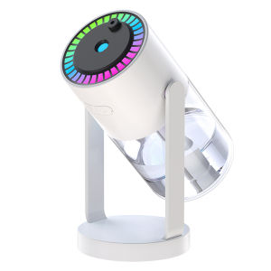 Portable Air Humidifier with Star Projector 280ml Cool Mist USB Humidifier Colorful Night Light Auto Shut-Off Quiet