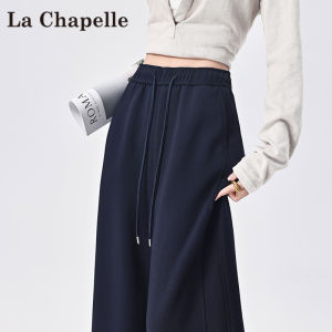 La Chapelle High Waist Wide Leg Pants Womens Casual Sports Trousers Loose Fit Spring Autumn New Style Banana Pattern