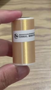 5cm Golden Thermal Sticker Paper Roll Waterproof Self-Adhesive Label Paper For Mini Portable Bluetooth Pocket Printer Replacemen