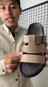 Comet - Sandal Wanita Slop Kulit Sintetis Sendal Slop Wanita Terbaru Kekinian ATHENA