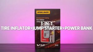 Steelmate 4 IN 1 Tire Inflator Jump Starter Portable Power bank & Emergency Light V12 with 5 Inflation Modes (铁将军)