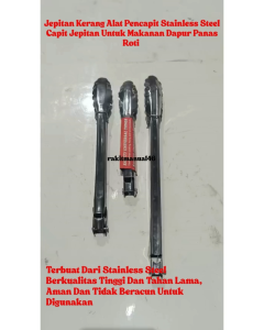Capitan Daun Stainless Steel/ Jepitan Gorengan Makanan Kue / Capitan Murah / Penjepit Makanan
