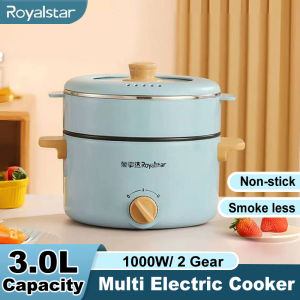 [COD] 3L Multifunctional Electric Cooker 1000W Two Layer Rice Cooker Non-stick Pot with Stainless Steamer All-in-one pot Electric Hot Pot Electric Frying Pan