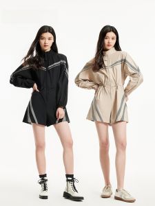 Vero Moda Casual Color Block Long Sleeve Jumpsuit Womens Fashionable Autumn New Style Functional Wind Shorts Polyester Fabric