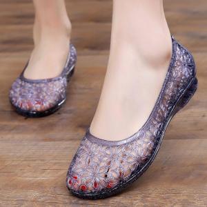 PANUBAN | Breathable Hollow Transparent Crystal Jelly Sandals