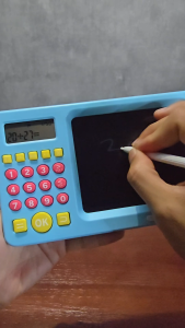 OSSDE 2 in 1 Math Game Tab with Calculator Writing LCD Tablet for Kids 3+ Years