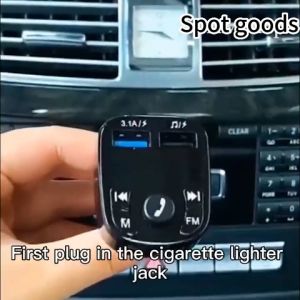 Bluetooth Version 5.0 FM Transmitter Car Player Kit 3.0 Dual USB Voltmeter & AUX IN/OUT DC 12/24V
