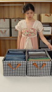 Steel Frame Storage Box Foldable Clothes Drawer Wardrobe Closet Large Clothing Organizer Basket