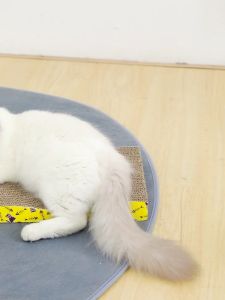 TRENY Oval Cat Scratcher Corrugated Paper Scratching Board Bowl Bed Tempat Tidur Mainan Papan Gorek Kucing Mangkok Tahan lama