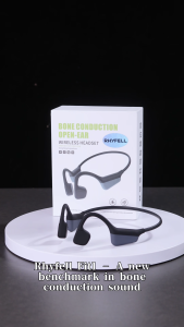 RHYFELL Fit1 Sports Bone Conduction Headset IPX6 Waterproof Earphones Bluetooth 5.3 Heavy Bass Earbuds 15 Hours Long Battery Life For Cycling Running Gym骨传导耳机