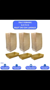 Paper Tray Food Tray Sudah Rakit Siap Pakai (Isi 50 Pcs-T.RF2K2)