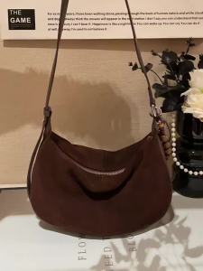 MY&FSNH | Túi Xách Da Retro Dung Lượng Lớn Hình Bánh Bao