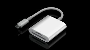 2 in 1 Lightn-ing to SD Card Reader for Phone Dual Slot Micro SD TF Memory Card Reader Adapter Trail Game Camera SD Card Viewer Quickly Transfer Photos Videos Plug and Play