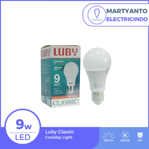 Lampu LED Luby Classic 09 Watt Warna Putih