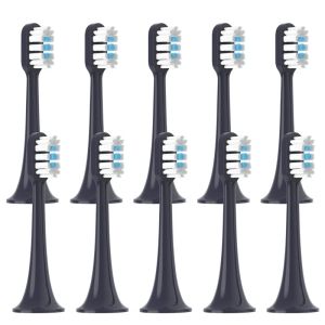 10 Chiếc Mềm DuPont Lông Bàn Chải Đánh Răng Thay Thế Đầu Bàn Chải Đánh Răng Cho Xiaomi Mijia T302 Sonic Bàn Chải Đánh Răng Điện Bảo Vệ Người Lớn Vòi Phun