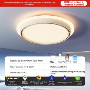 Luxury Silent Invisible Fan Ceiling Light