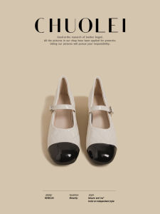 CHUOLEI | Flat Strap Mary Jane Shoes White