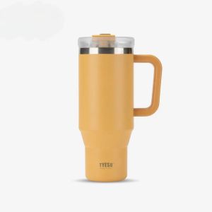 TYESO | Bình Nước Thép Không Gỉ Tyeso 30oz/40oz Có Tay Cầm Ống Hút Giữ Nhiệt Cốc Cà Phê Cốc Xe Hơi Bình Giữ Nhiệt Du Lịch Bình Chân Không Giữ Đá Lạnh Dành Cho Nữ