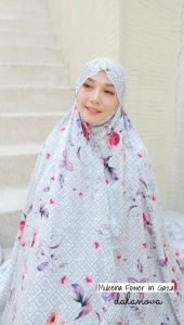 Mukena Flower In Gaza Dewasa by Dalanova Jumbo Terbaru Mewah