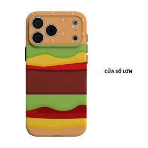 Ốp Điện Thoại Hai Lớp Burger Layer Cho iPhone Chống Sốc Chống Trầy Xước Vỏ Mềm Chống Bụi Vỏ Chống Trượt Tương Thích Với Nhiều Mẫu Máy