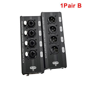 RJ45 CAT5 to 4 Channel 3Pin XLR/DMX Audio Extender DMX512 Network Signal Gilding Extender For Live Stage Audio Recording Studio