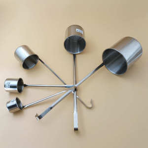 ZHANGRONGTU | Stainless Steel Funnel Strainer with Measuring Pourer