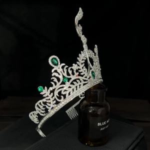 228Baroque Crystal Crown Miss World Pageant crown dress performance accessories