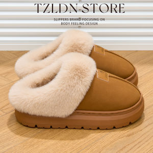 Dép Bông Ngoài Trời Mùa Đông 2025 Mới Cho Nữ Đế Dày Kháng Khuẩn Ấm Áp Lông Cừu Dép Đi Trong Nhà Ngoài Trời