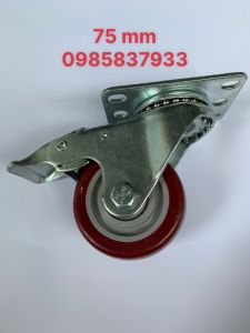 [Freeship +quà tặng 19k] Bánh xe PU 75 mm tại Máy cầm tay NTT dùng lắp xe đẩy hàng di chuyển dễ dàng bảo hanhf dài hạn