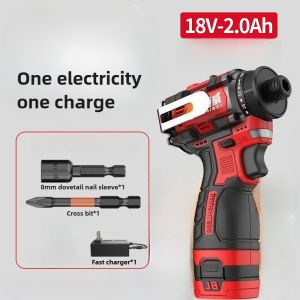 deli | SUMAIWEI Brushless Electric Drill Cordless Knockable Driller Driver 80N.m 18V Screwdriver Li-ion Battery Electric Power Tools