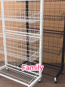 ชั้นมินิมาร์ท ชั้นตะกร้า ชั้นวางสินค้า ชั้นวางของขนาด4/5ชั้น(หน้ากว้าง90cm.ส่งไวมีเก็บปลายทาง)