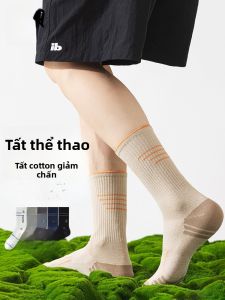 MiiOW | Tất thể thao nam chống trượt thấm hút mồ hôi thoáng khí chống lão hóa cotton 75% polyester 20% nylon 5% tất dài đến giữa bắp chân