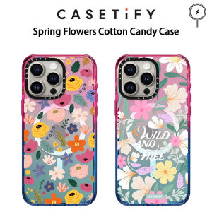 เคสของแท้ป้องกันการกระแทกดอกไม้ฤดูใบไม้ผลิพร้อมสีม่วงสำหรับ iPhone 15 Pro Max/ iPhone 14 Pro Max/ iPhone 13 Pro Max/ iPhone 12 Pro Max ฝาครอบป้องกันเคสโทรศัพท์