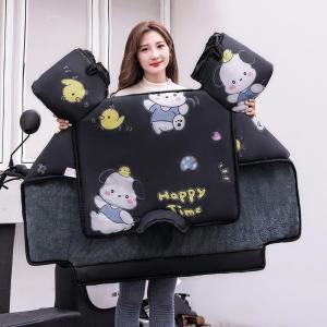 Tấm Chắn Gió Xe Điện Dày Đặc Có Lót Lông Cừu Chống Thấm Nước Cho Nữ Mùa Thu Đông Xe Đạp Điện Xe Điện Xe Đạp Điện