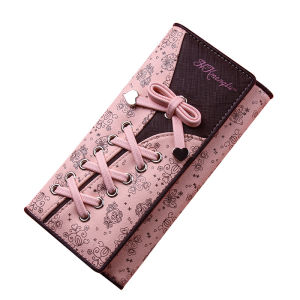 Ví Da PU Dài Phong Cách Hàn Quốc Cho Nữ Ví Đựng Thẻ Có Nút Cài Họa Tiết Bướm Dung Tích Lớn Ví Điện Thoại Di Động Thời Trang Thường Ngày