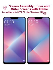 Gigrey OPPO A5 Integrated Mobile Phone Screen with Frame LCD Touch Screen A3S Realme C1 Inner And Outer Screen Display