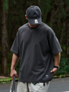 Broshood Loose Fit Casual Embroidered Logo Short Sleeve T-Shirt Summer Basic round Neck Base Shirt Breathable Cotton Youth Trend