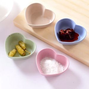 Love Shaped Small Plates Seasoning small dish Vinegar  Dish Soy Sauce Mini Dish Leaf Shape small Dish