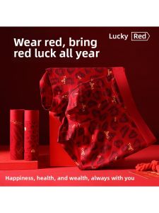 Lucky Year Comfortable Leopard Pattern Briefs